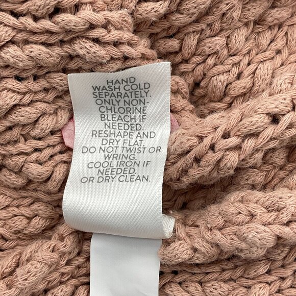 J Jill Long Sleeve Chunky Cable Knit Chablis Mauve Pullover Sweater Large - Picture 7 of 8